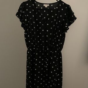 Maison Jules Black dress layered sleeves